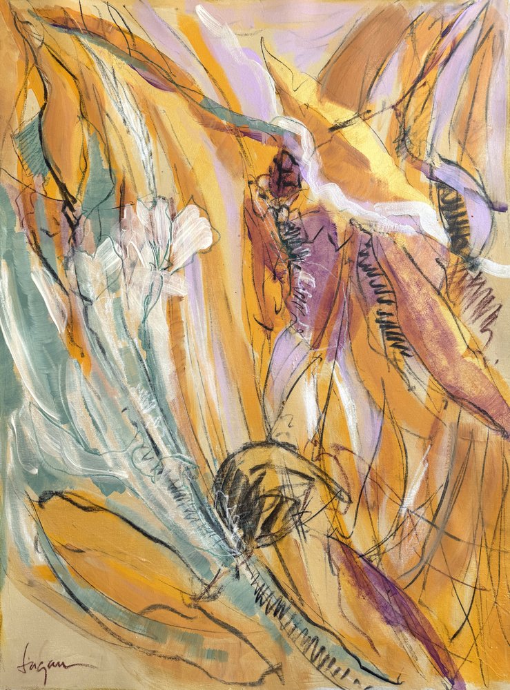 Motivos botánicos abstractos y vibrantes de Dorothy Fagan