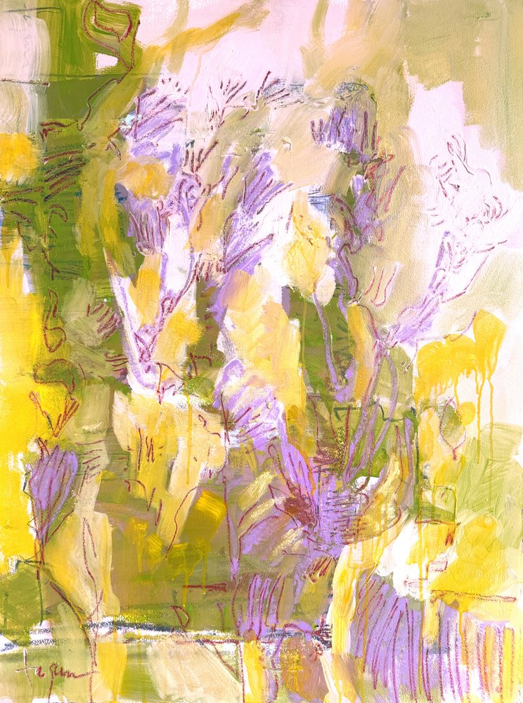 Jardín abstracto y lleno de colorido de Dorothy Fagan