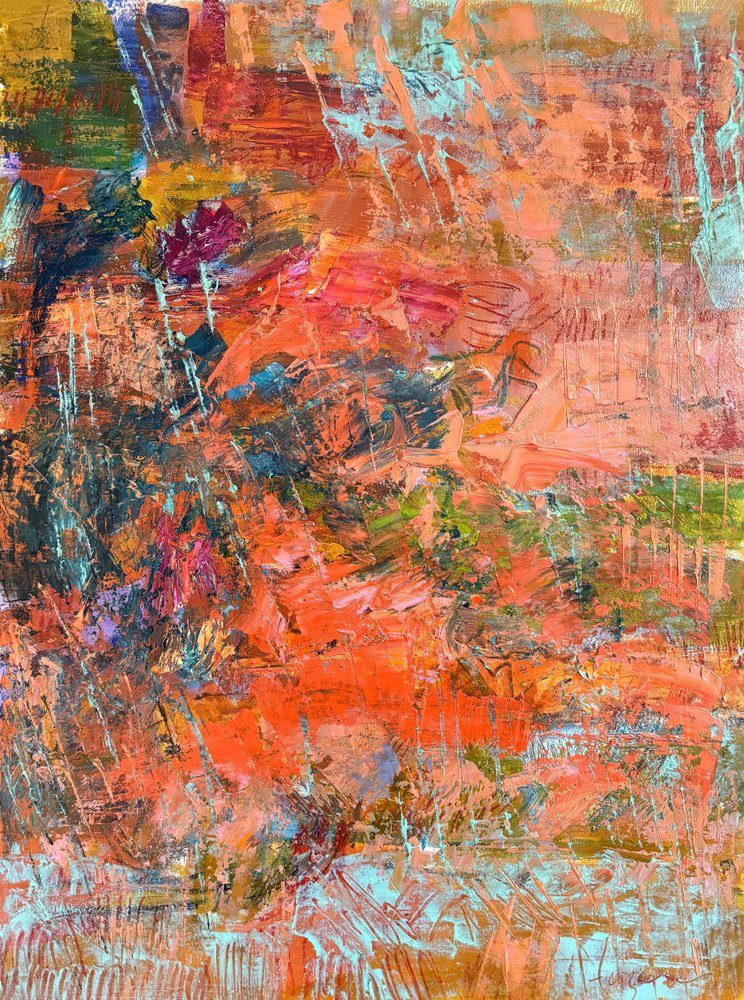 Abstracto de coral vibrante de Dorothy Fagan