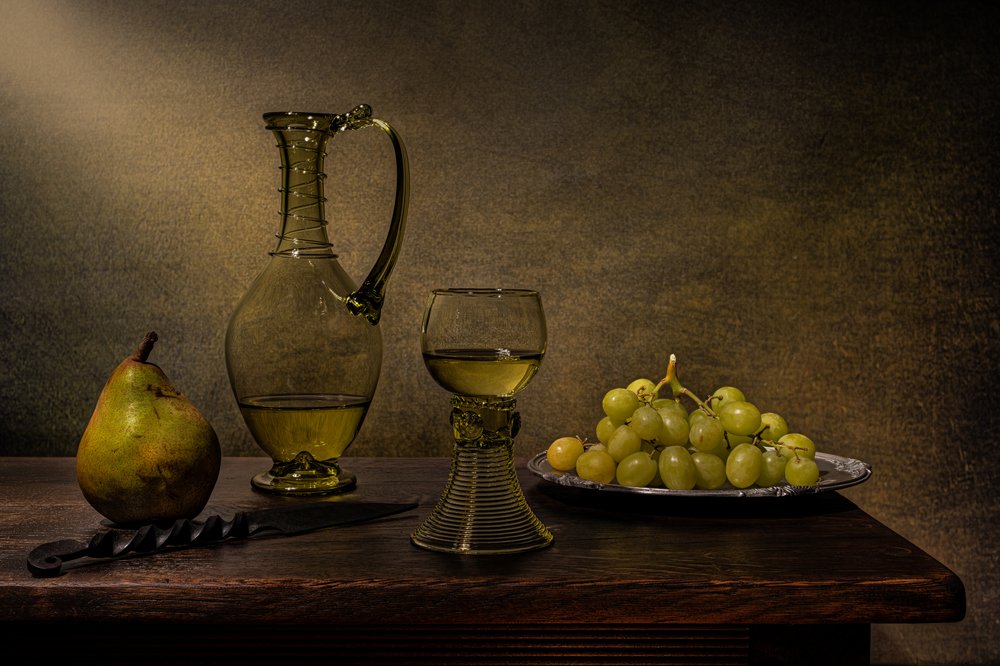 Naturaleza muerta clásica con frutas de Eddy Devlieger