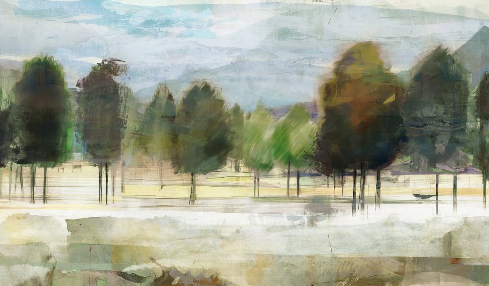 Paisaje forestal abstracto de Edward Selkirk