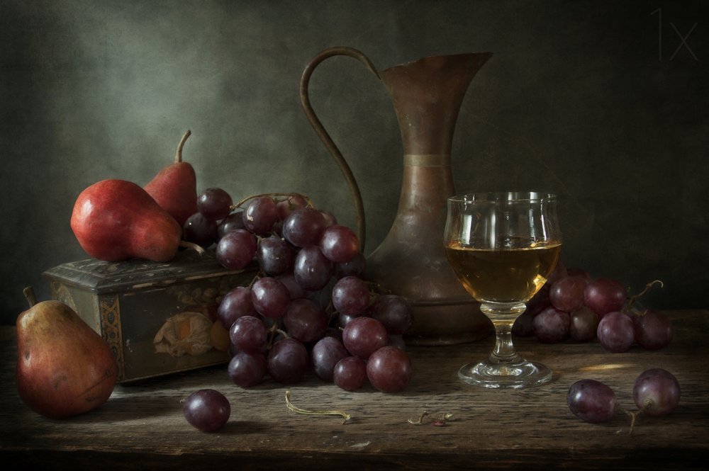 Mesa con bodegón otoñal de Eleonora Grigorjeva