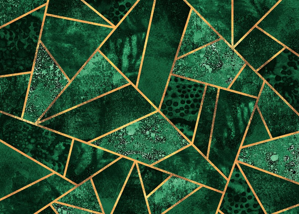 Motivo geométrico esmeralda de Elisabeth Fredriksson