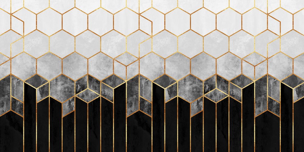 Hexágonos dorados modernos de Elisabeth Fredriksson