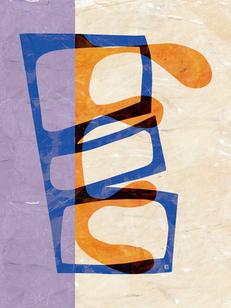 Formas abstractas en capas de Ellen Greup