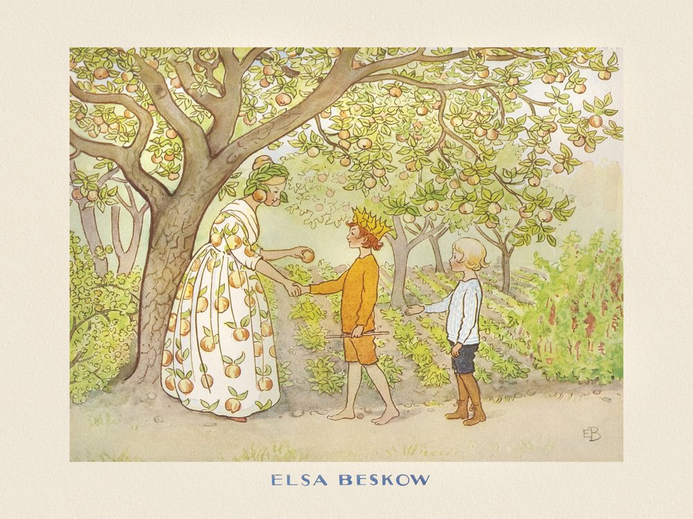 Lasse el Pequeño en el jardín de Elsa Beskow