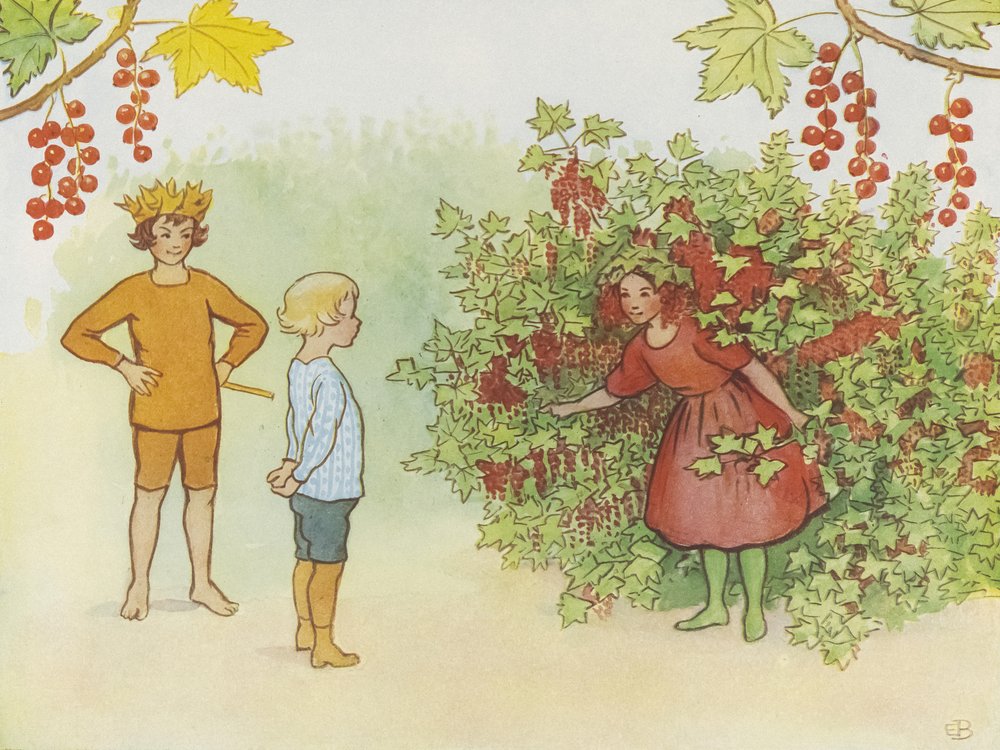 Lasse el Pequeño en el jardín, 1923 de Elsa Beskow