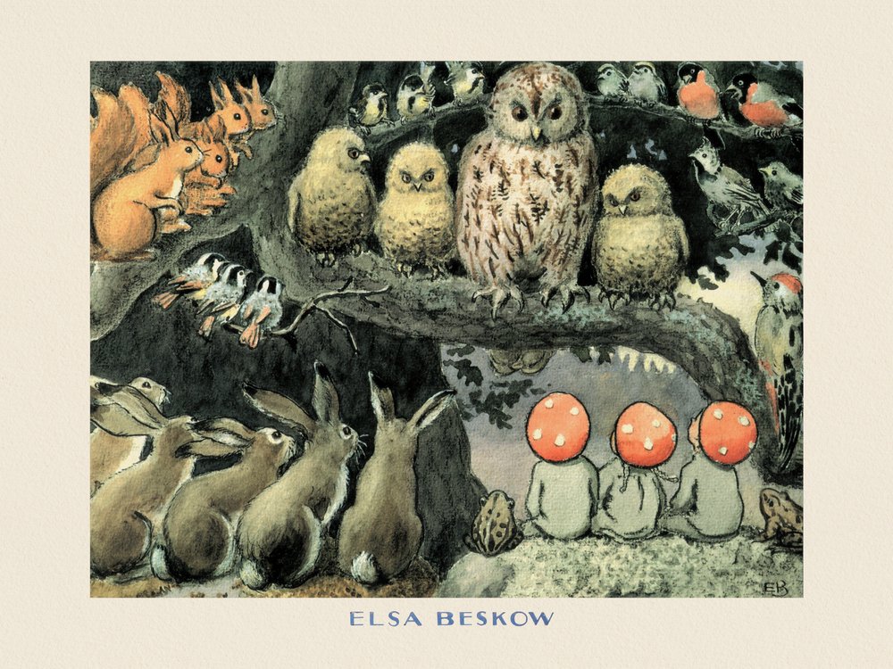 Los niños de Tomtebo  - Los animales del bosque Boarder de Elsa Beskow