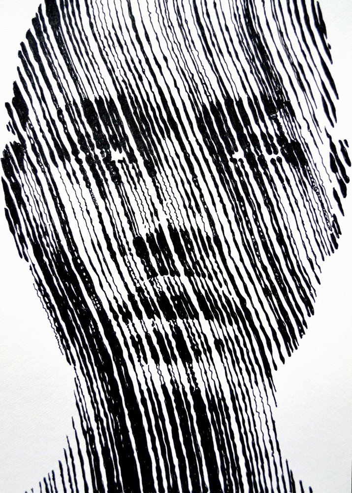 Retrato de línea abstracta de Erik Van Velzen