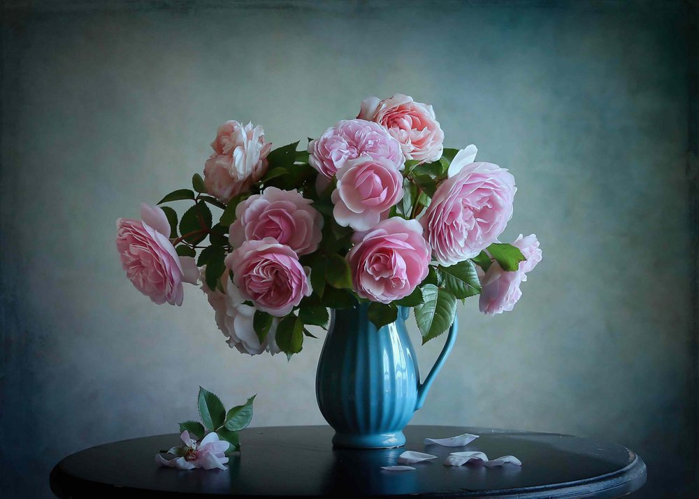 Ramo de rosas rosa pálido de Fangping Zhou