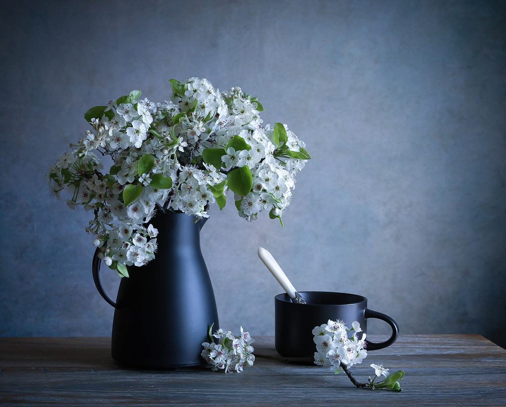 Naturaleza muerta con flores de primavera de Fangping Zhou