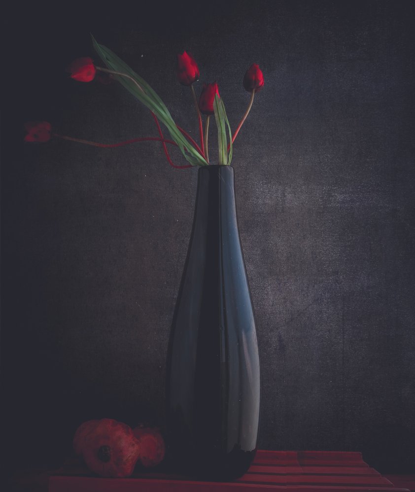 Elegantes tulipanes rojos de Farid Kazamil
