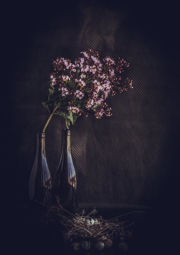 Naturaleza muerta floral rústica de Farid Kazamil