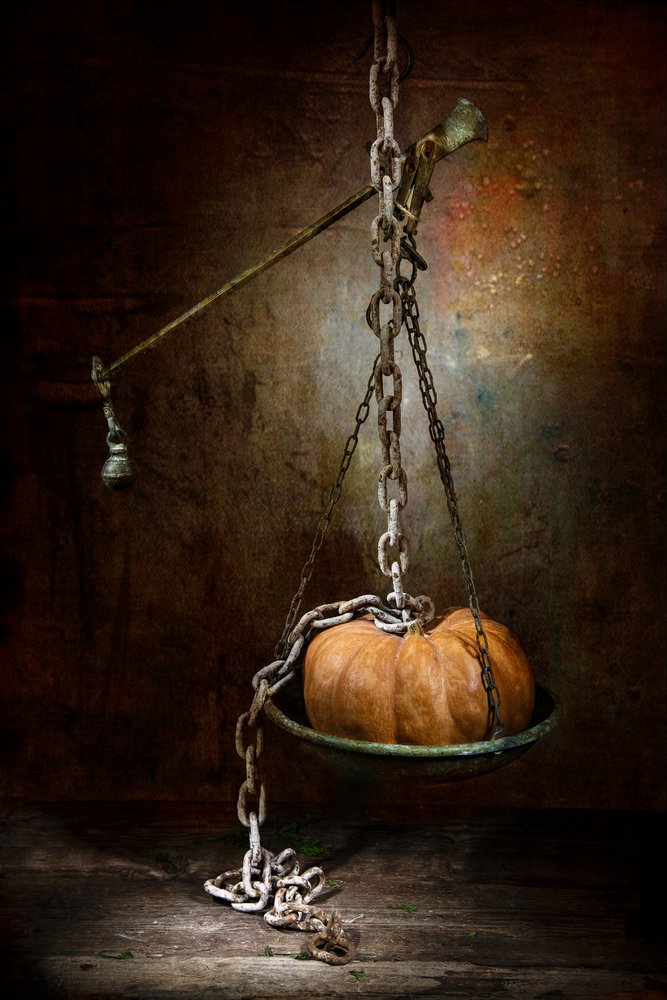 Escala rústica de calabazas de Felice Angelino