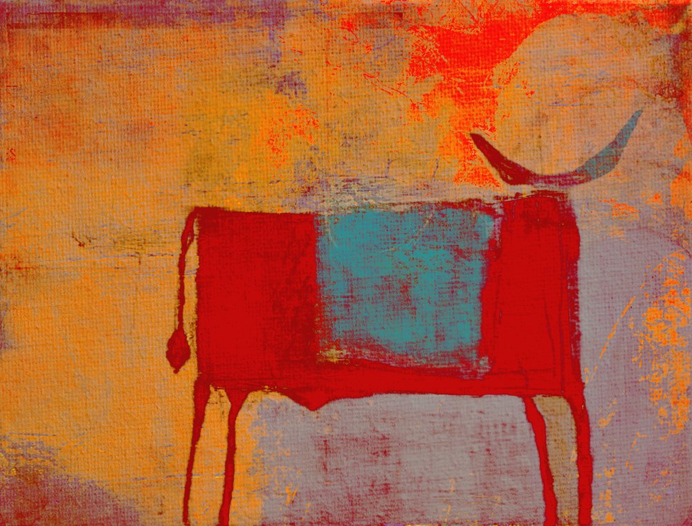 Toro abstracto vibrante de Fernando Vieira