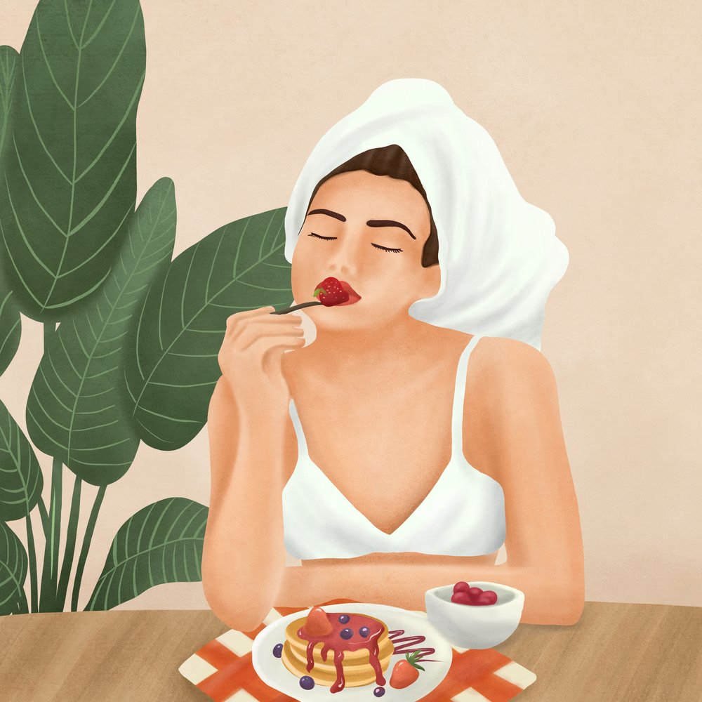 Una agradable rutina de desayuno de Flow Line