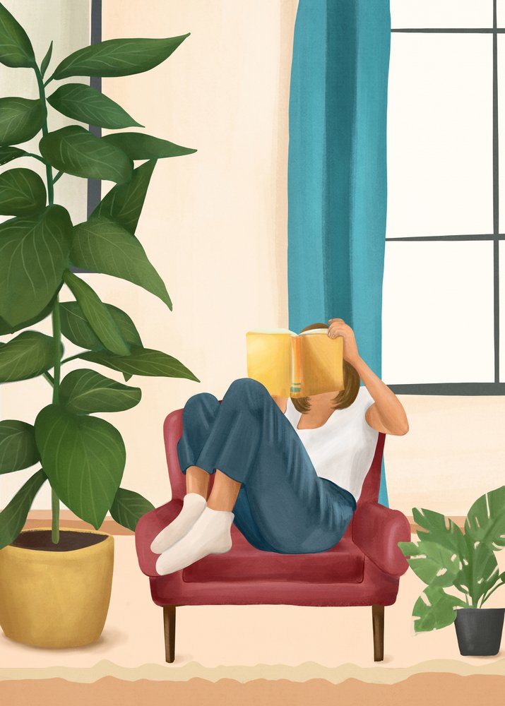 Un momento acogedor para leer de Flow Line