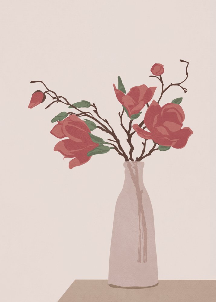 Elegante jarrón Magnolia de Flow Line