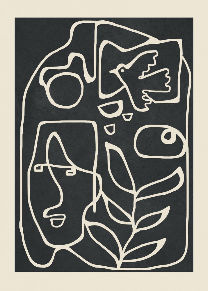 Dibujos lineales tranquilos de Flow Line