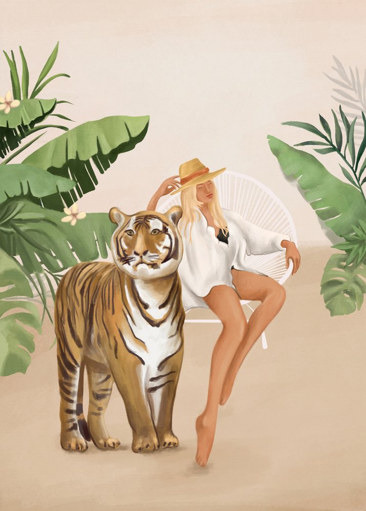 La mujer del tigre tropical de Flow Line