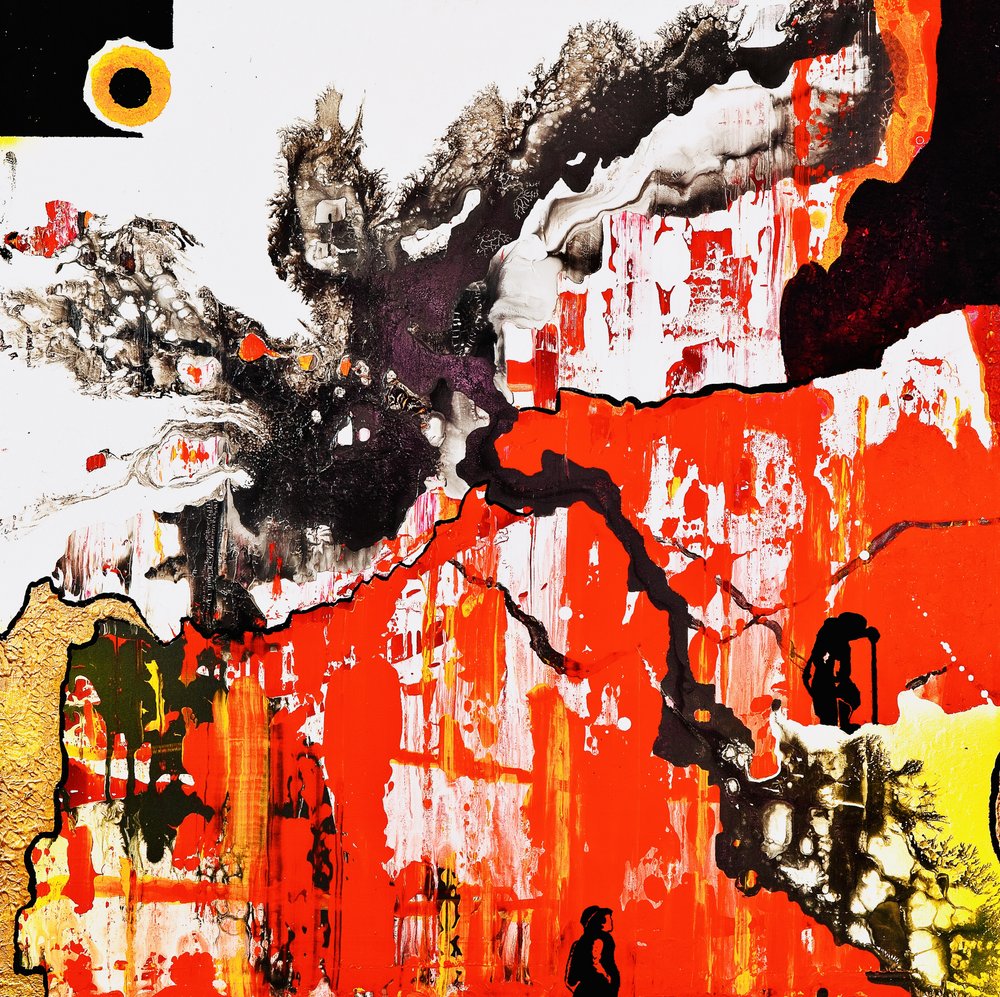 Naranja intenso abstracto de Fredrik Olsen