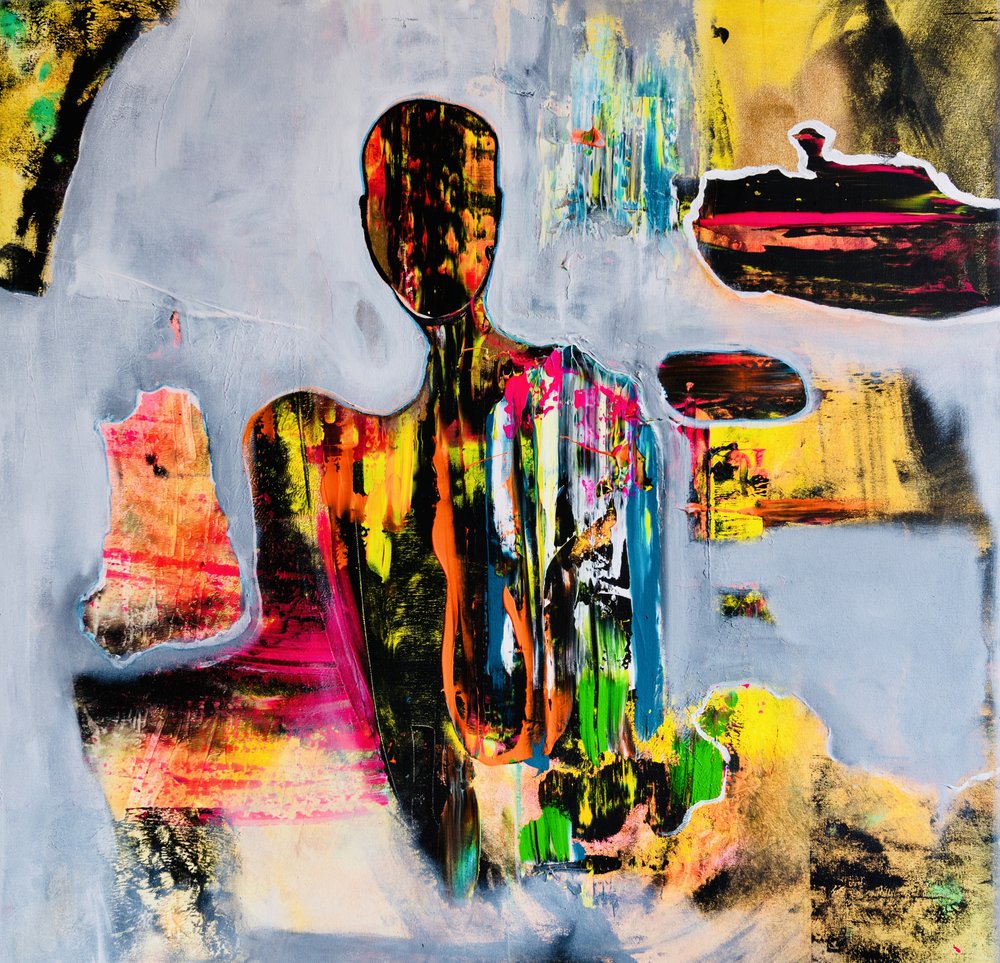 Figura abstracta y colorida de Fredrik Olsen