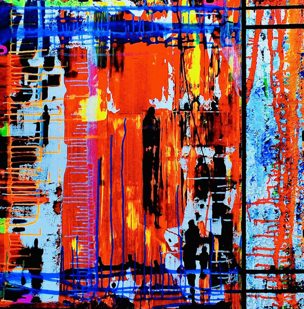 Abstracto urbano vibrante de Fredrik Olsen