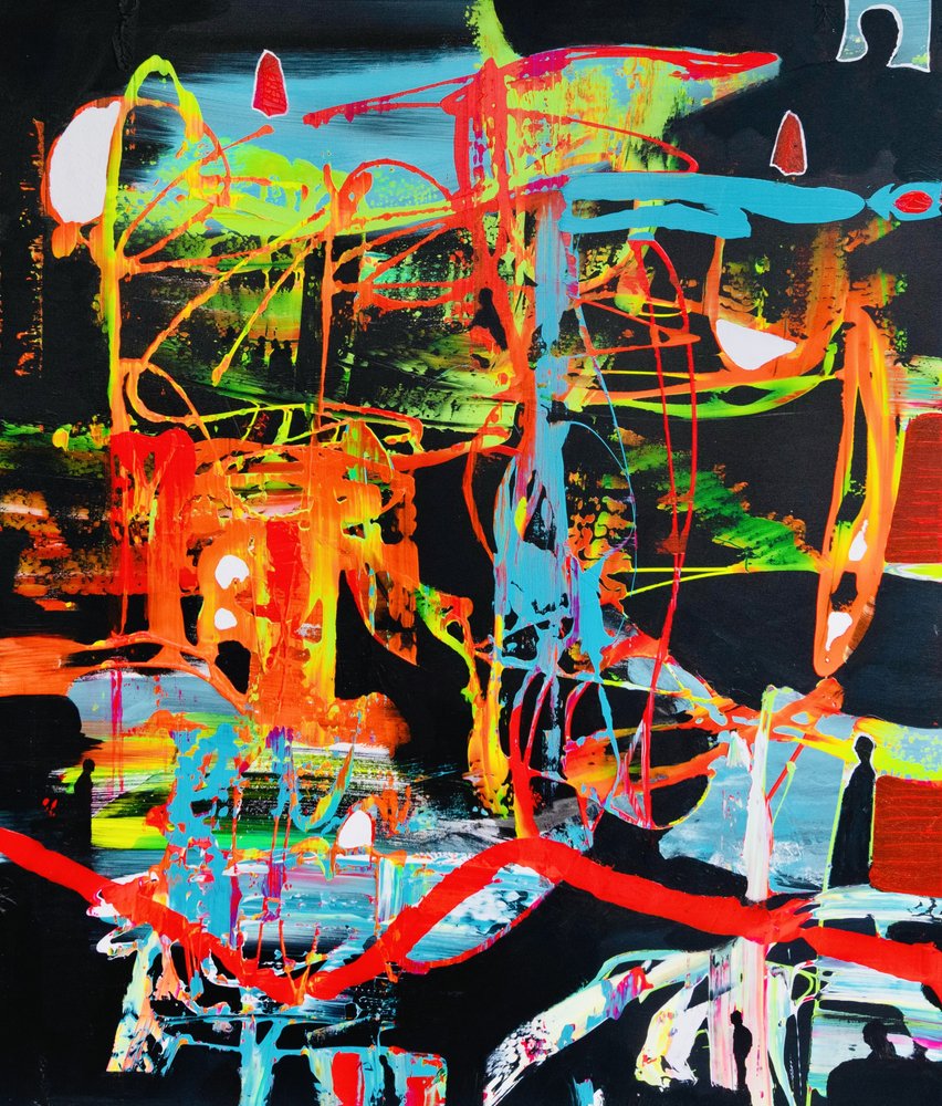 Abstracto urbano vibrante de Fredrik Olsen
