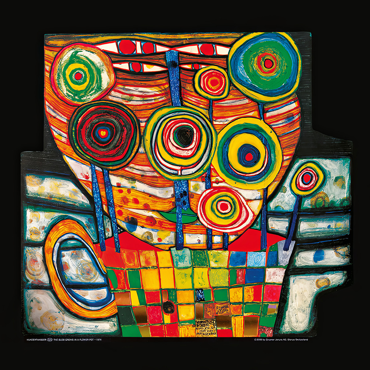 Esa cosa crece en la maceta de Friedensreich Hundertwasser