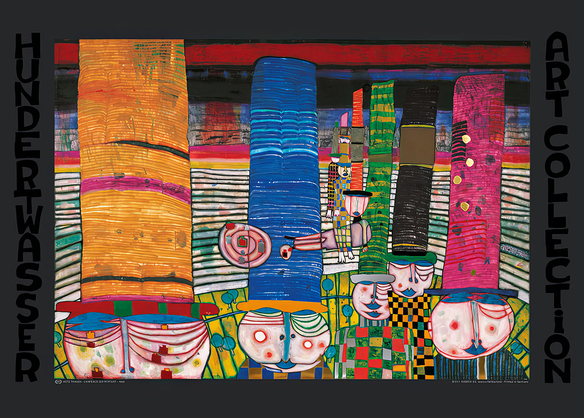 Llevar sombreros de Friedensreich Hundertwasser