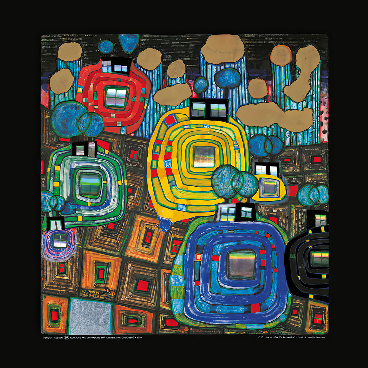 Pabellones y bungalós para residentes y extranjeros de Friedensreich Hundertwasser