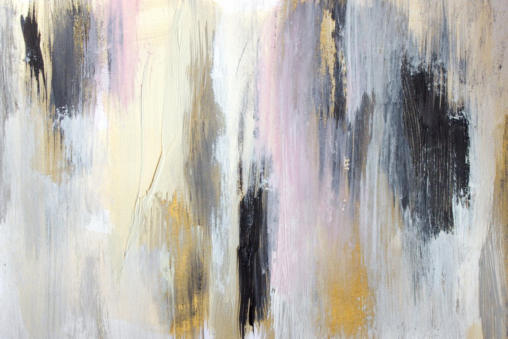 Abstracto vertical en tono oro rosado de Gemma Bardot