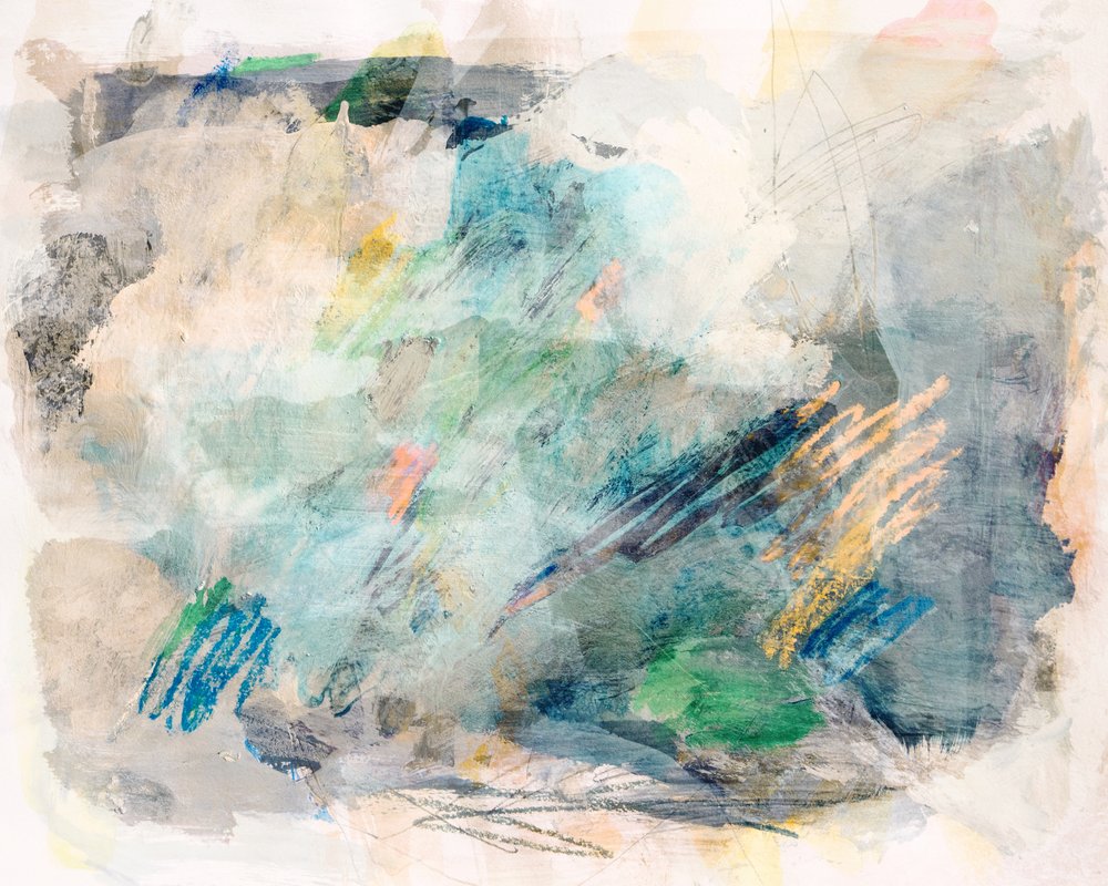Abstracto azul y verde sereno de Gemma Bardot