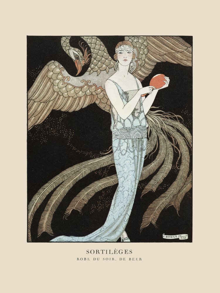 Vestido de noche «Sortilèges», De Beer (1922), de George Barbier de George Barbier