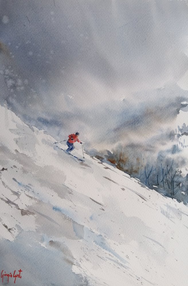 Aventura de esquí alpino de Giorgio Gosti