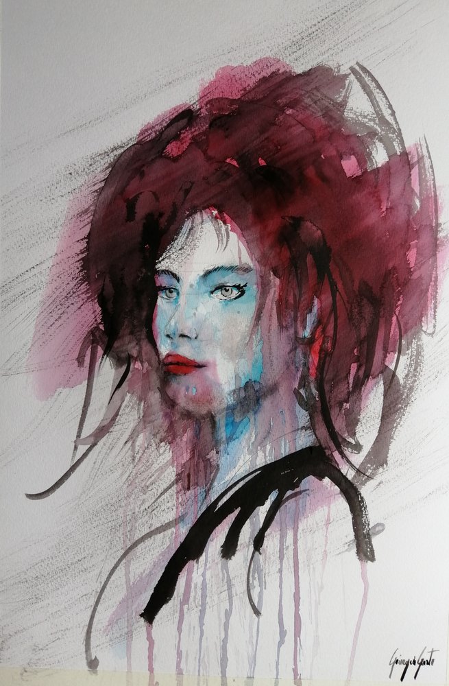 Retrato de una mujer expresiva de Giorgio Gosti