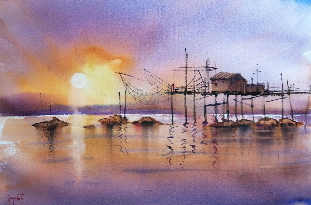 Muelle de pesca «Golden Hour» de Giorgio Gosti