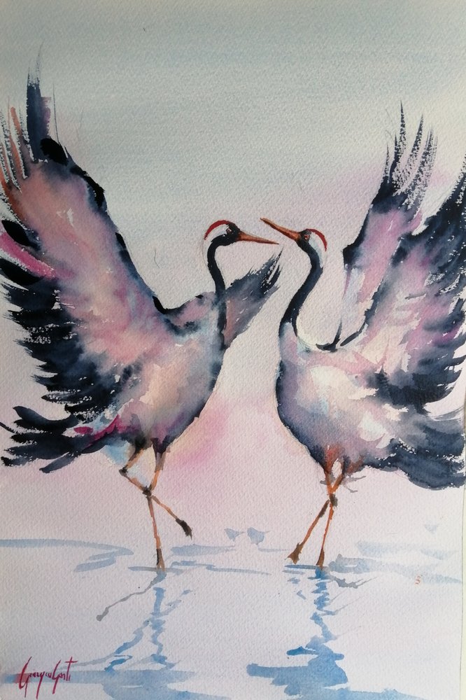 La elegante danza de la grulla de Giorgio Gosti