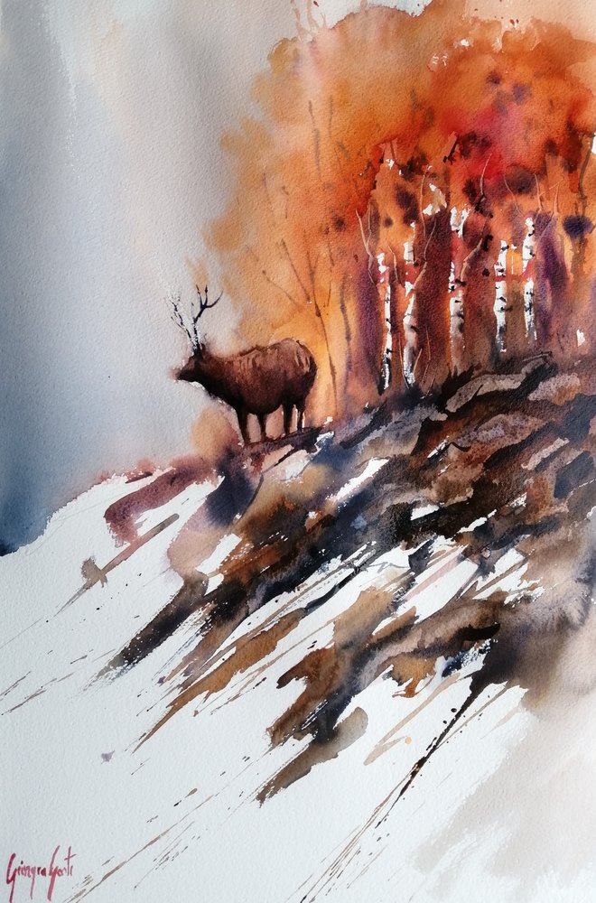 El majestuoso alce en otoño de Giorgio Gosti