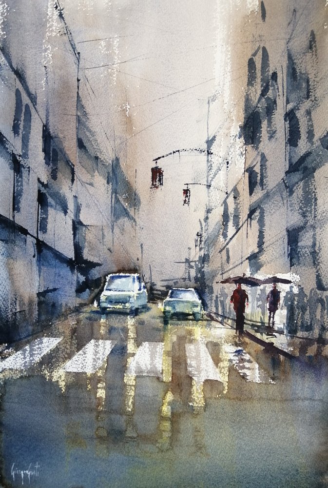 Reflexiones sobre una ciudad lluviosa de Giorgio Gosti