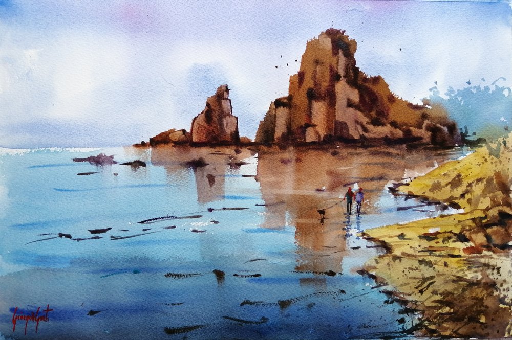 Reflejos de la costa rocosa de Giorgio Gosti