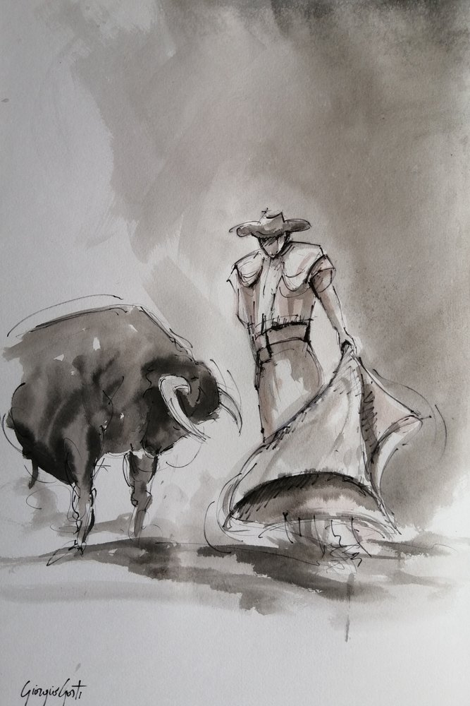 Esquema de una corrida de toros española de Giorgio Gosti