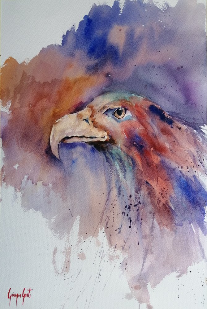 Retrato de un águila lleno de vida de Giorgio Gosti