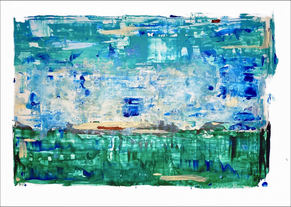 Horizonte azul verdoso y sereno de Gustaf Tidholm