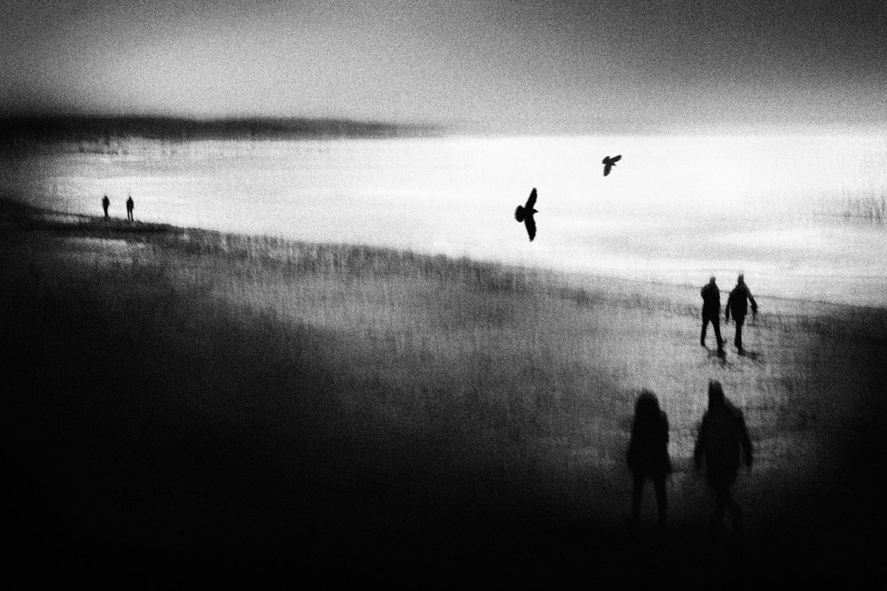 Paseo por la playa difuminado de Gustav Davidsson