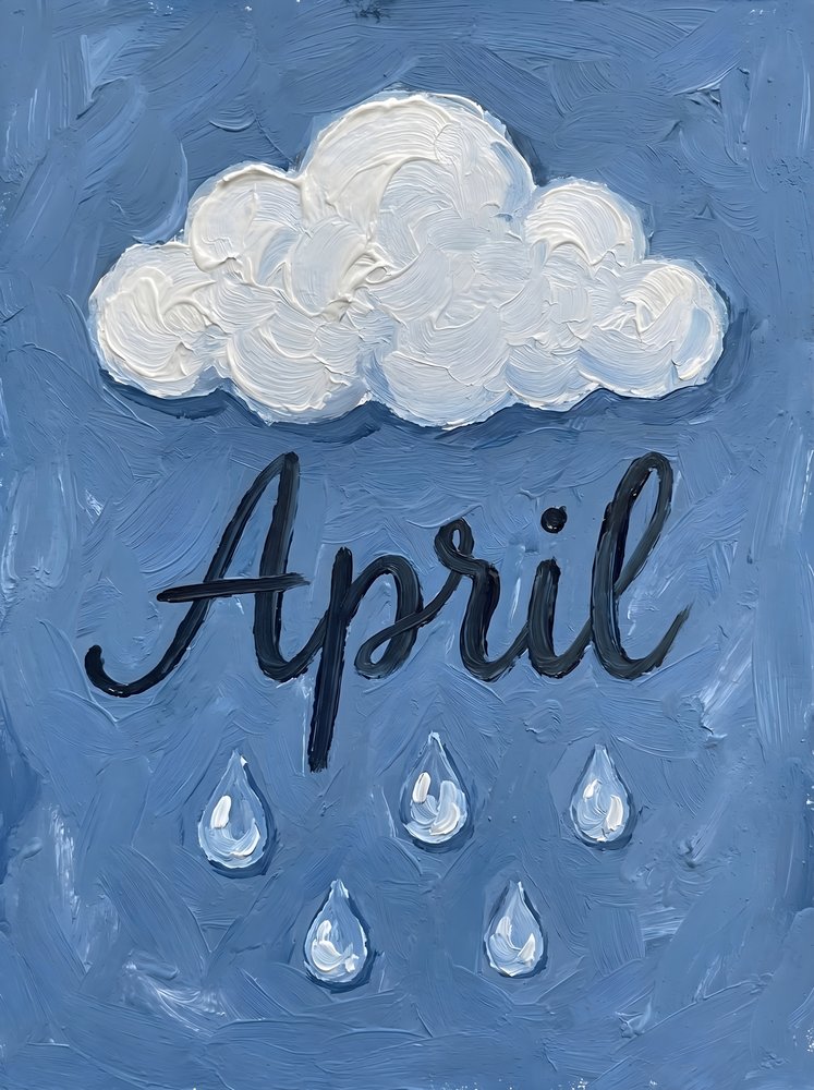 Nube de lluvia de abril de HUGO