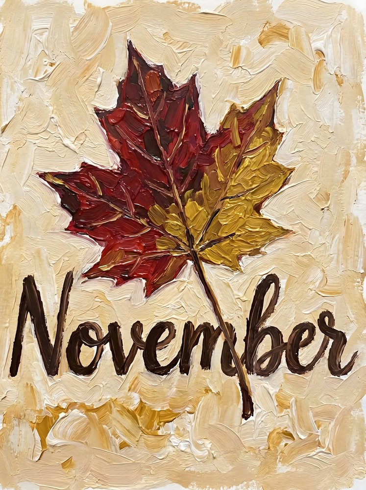 Hoja de arce de noviembre de HUGO