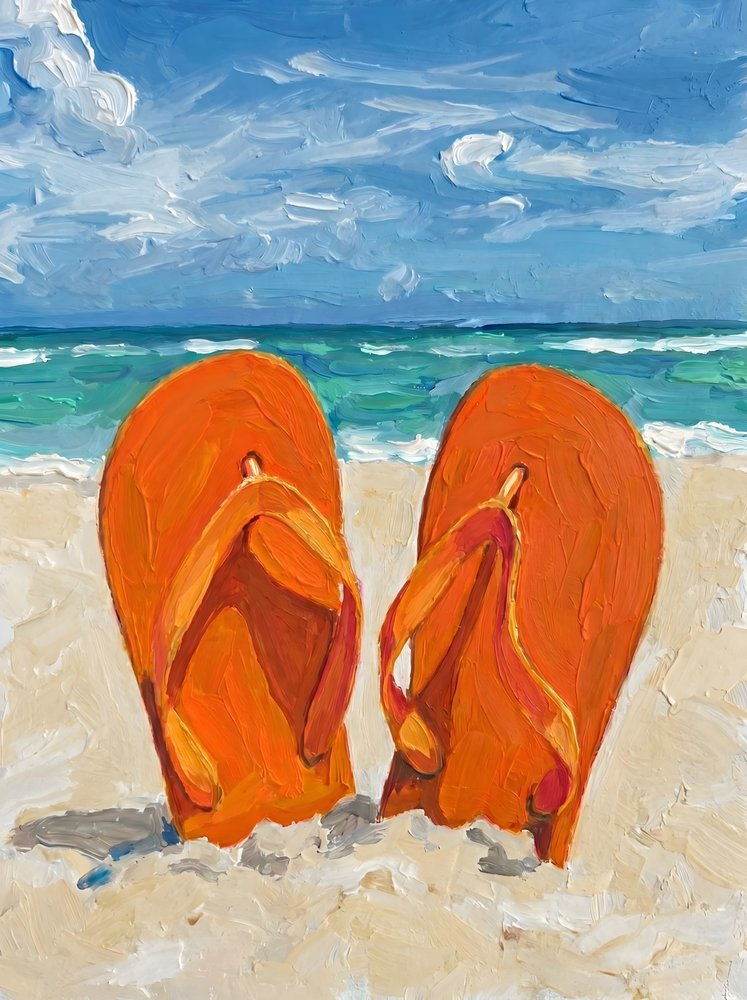 Chanclas naranjas de playa de HUGO