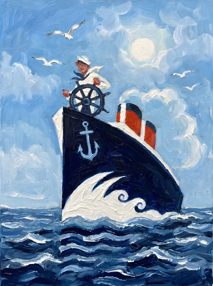Un marinero al timón de HUGO