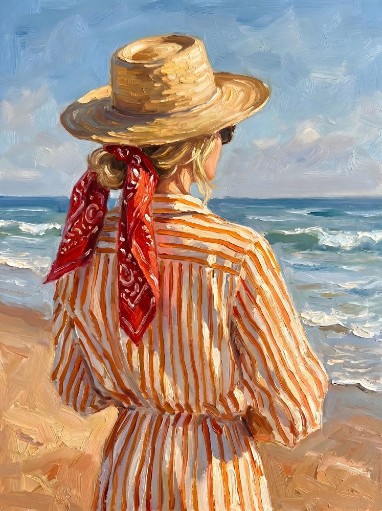 Un día de playa con sombrero de paja de HUGO